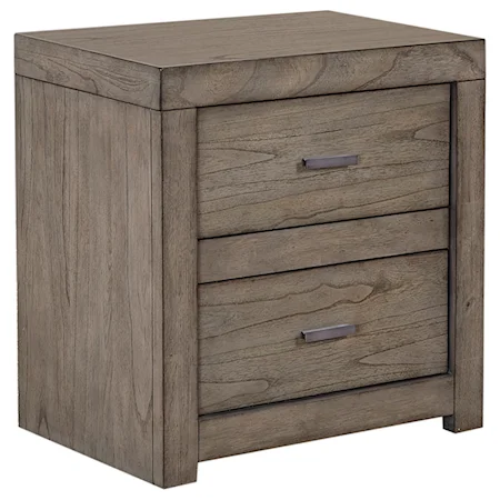 2 Drawer Nightstand with 2 AC Outlets